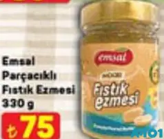 EMSAL PARÇACIKLI FISTIK EZMESİ 330 G EMSAL PARÇACIKLI FISTIK EZMESİ 330 G